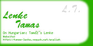 lenke tamas business card